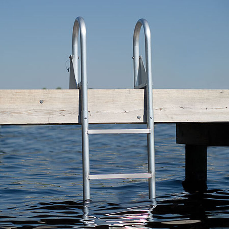 International Dock Wide-Step Flip-Up Dock Ladder, 3-Step image number 4