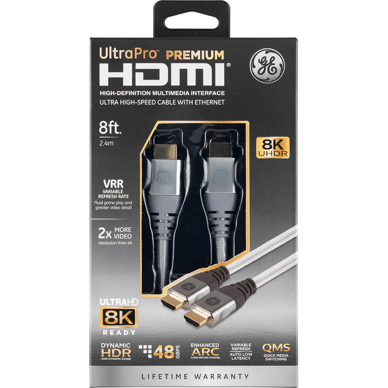 GE UltraPro 8K Ultra High-Speed HDMI Cable with Ethernet, 8' image number 7