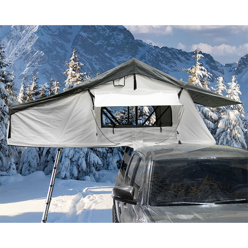 Nomadic 3 Arctic Extended Roof Top Tent, White and Dark Gray image number 3