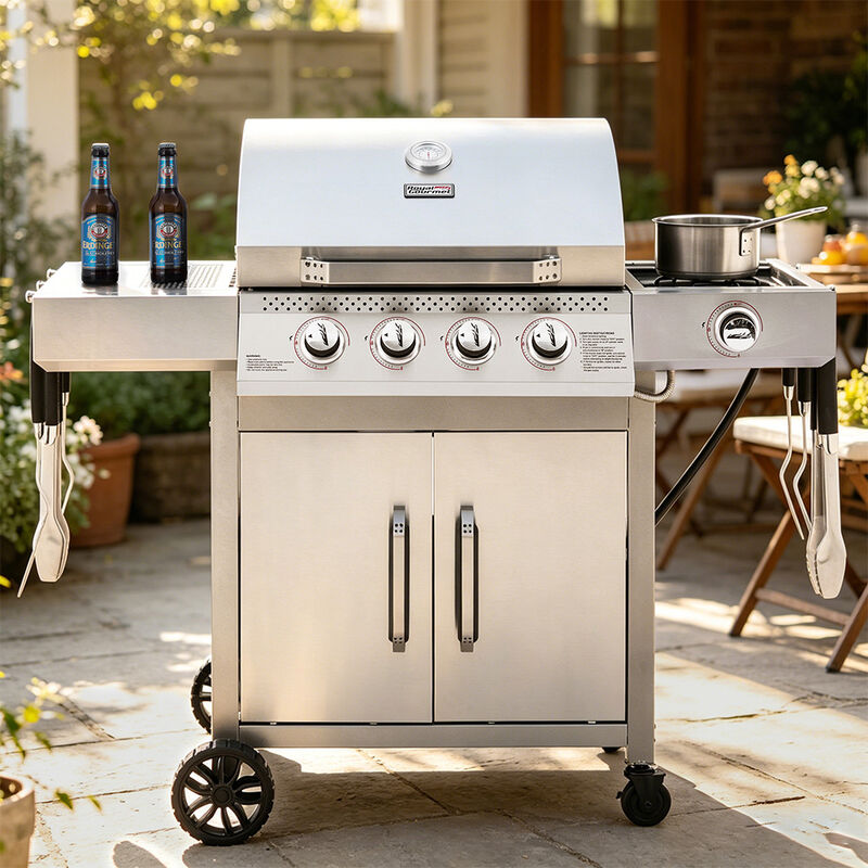 Royal Gourmet GE4001S 4-Burner Gas Grill w/Side Burner + Side Shelves image number 17