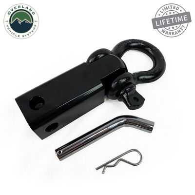 Overland Vehicle Systems Receiver Mount Recovery Shackle, 3/4", 4.75 Tons