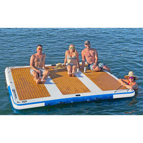 Island Hopper Inflatable Mega Yacht Dock, 10' x 10'