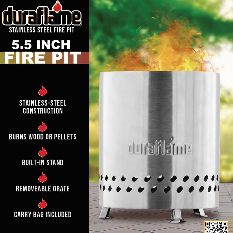 Duraflame 5.5" Stainless Steel Mini Fire Pit image number 3