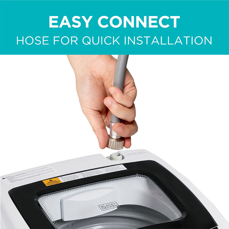 Black+Decker Portable Impeller 0.9 cu. ft. Top-Load Washer, White image number 7