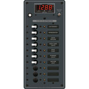 Blue Sea 12/24V DC Branch Circuit Breaker Panel: 10 Position, Digital Multimeter