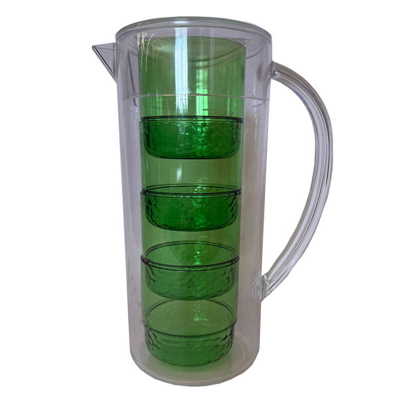 Phantom Chef Acrylic Pitcher with 4 Cups - Hunter Green image number 2