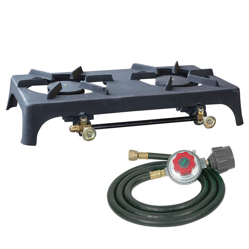 Sportsman Series Double Burner Cast Iron Stove with Regulator Hose image number 2