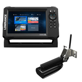 Lowrance Eagle 7 Fishfinder Chartplotter w/SplitShot HD Transducer and C-MAP Discover OnBoard Charts