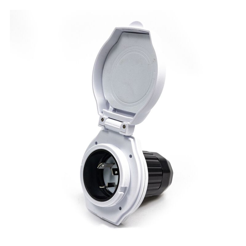 Electric World 30A RV Inlet in White with LED image number 3