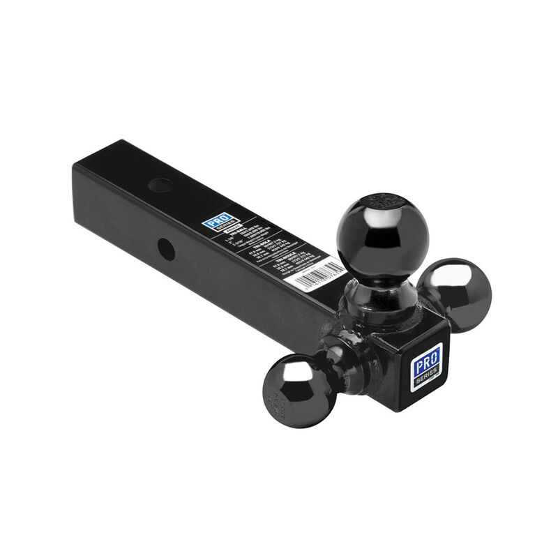 Pro Series Hitch Tri-Ball Trailer Hitch Ball Mount, Fits 2 Inch Square Receiver, 10,000 lbs. Capacity