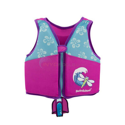 Aqua Leisure Girl's Swim Trainer Vest - Pink/Aqua S/M