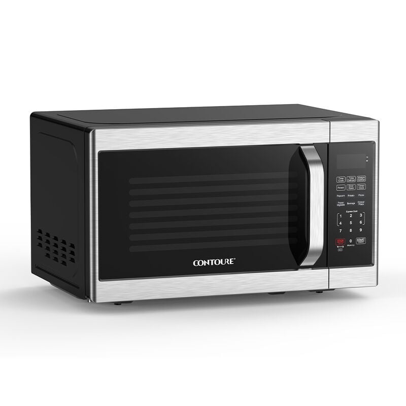 Contoure - 0.7 Cu. Ft. Countertop Microwave - Stainless Steel