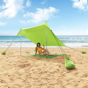 MF Studio Beach Shade 7.6' x 7.2' Sun Shelter and Portable Canopy, Green
