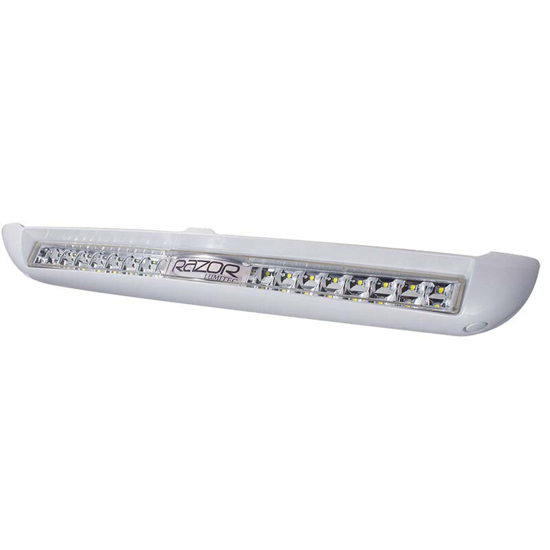 Lumitec Razor Light Bar - Flood - White Housing w/ Inverted Logo Flush Mount