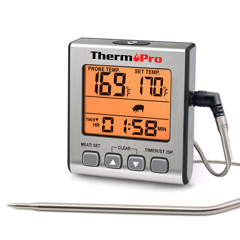 ThermoPro TP16S Digital Meat Thermometer with Smart Timer and Backlight image number 1