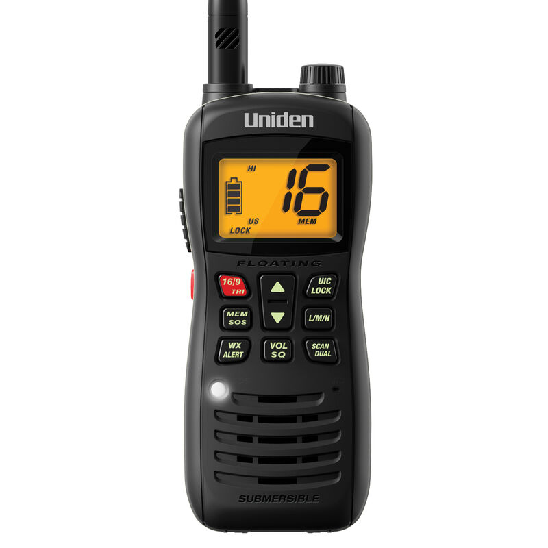Uniden MHS126 Floating Handheld VHF Marine Radio image number 1