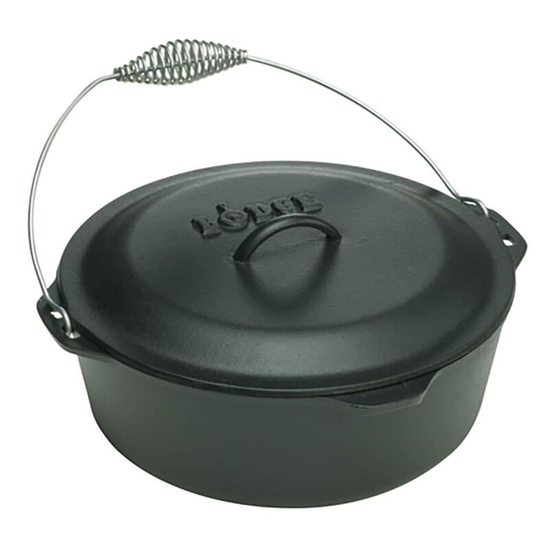 Lodge Cast Iron Dutch Oven with Spiral Bail and Iron Cover, 5 Quart image number 1