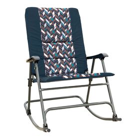 Zig Zag Padded Folding Outdoor Rocker