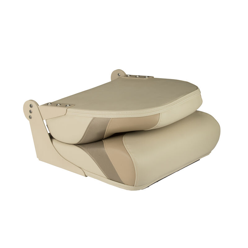 Deluxe Fold Down Pontoon Fishing Seat with High Back - Tan image number 3
