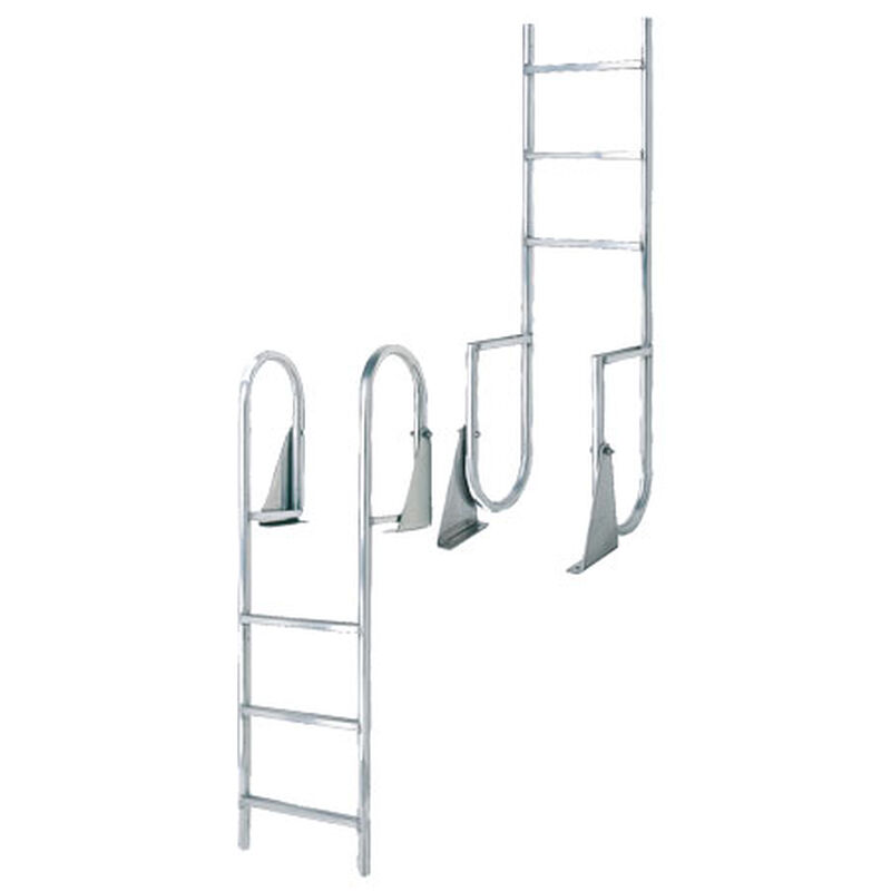 International Dock Wide-Step Flip-Up Dock Ladder, 7-Step image number 1