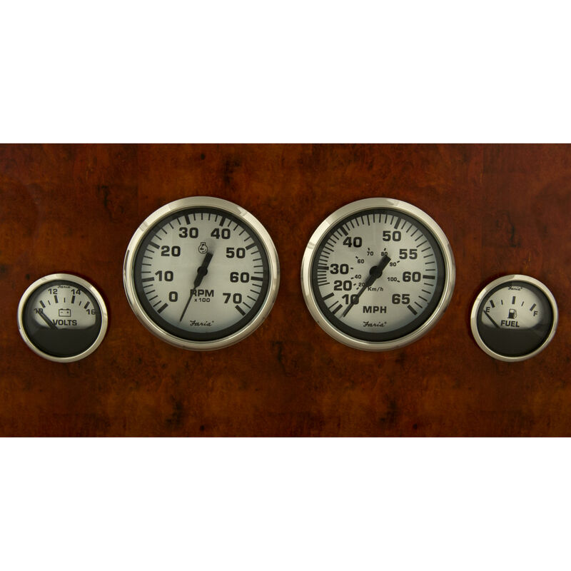 Faria Spun Silver 4-Gauge Set image number 1