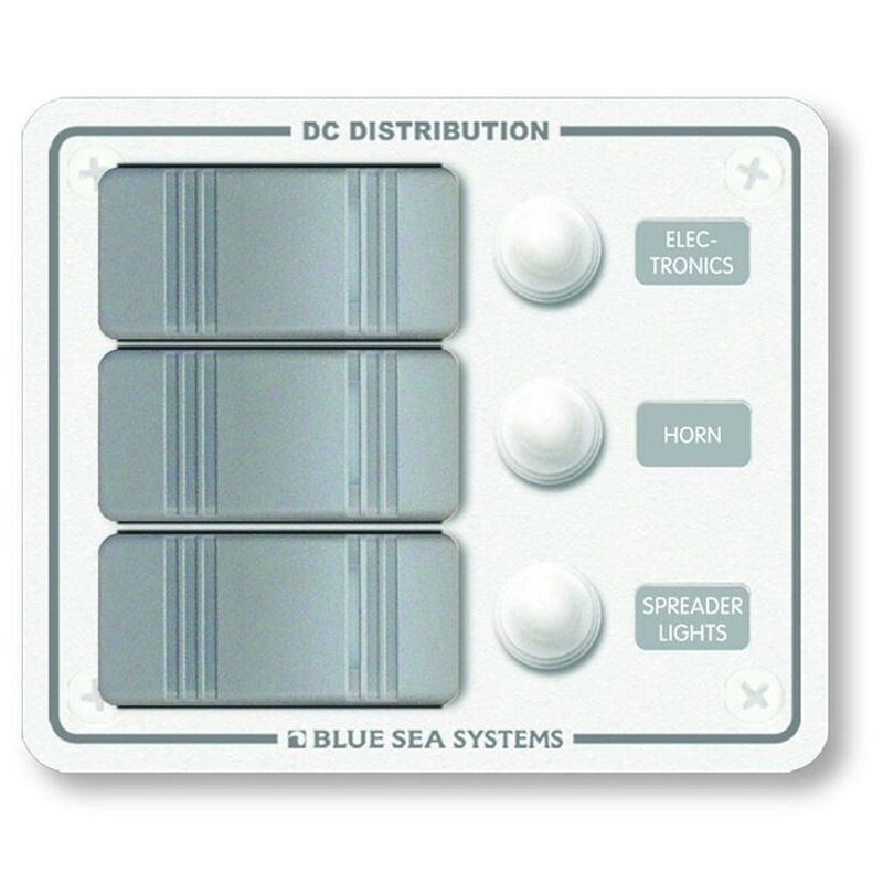 Blue Sea Water-Resistant Contura Circuit Breaker Panel, Model 8274 image number 1