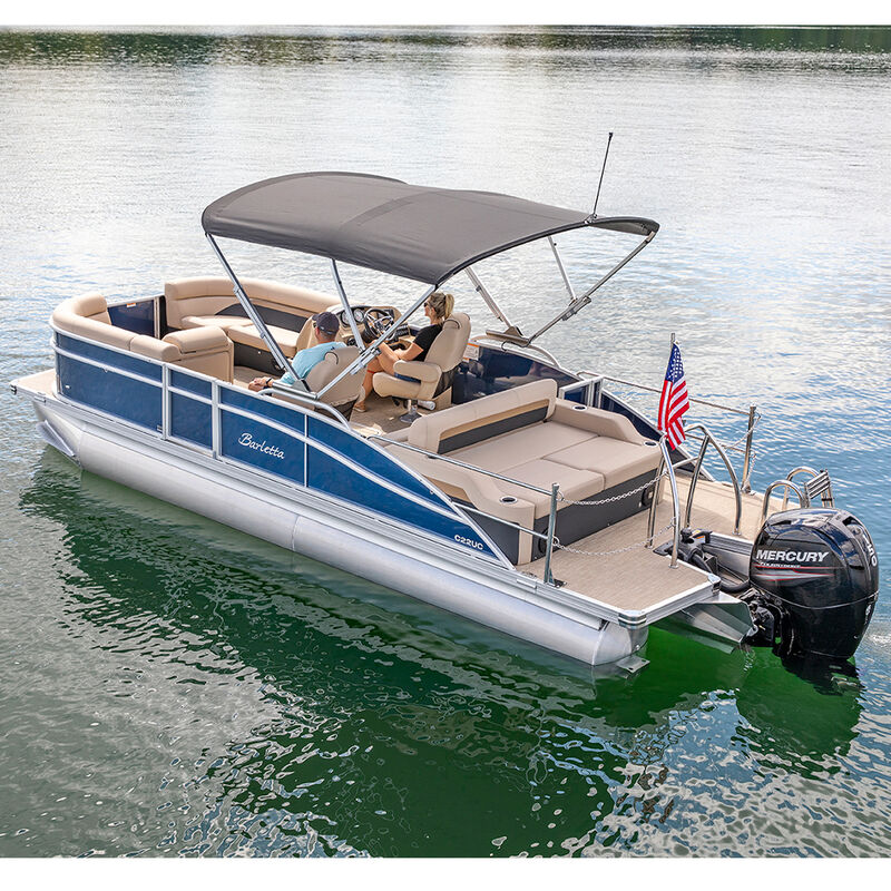 SureShade Power Automatic Bimini Top For Pontoon And Deck Boats w/Black Aluminum Frame image number 2