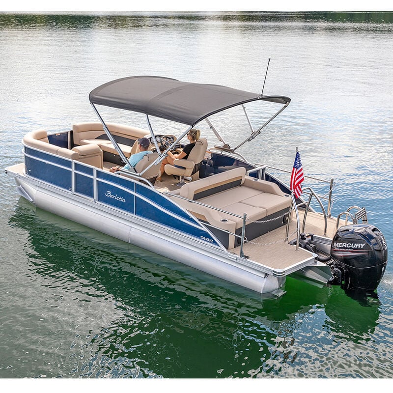 SureShade Power Automatic Bimini Top For Pontoon And Deck Boats w/Black Aluminum Frame image number 2