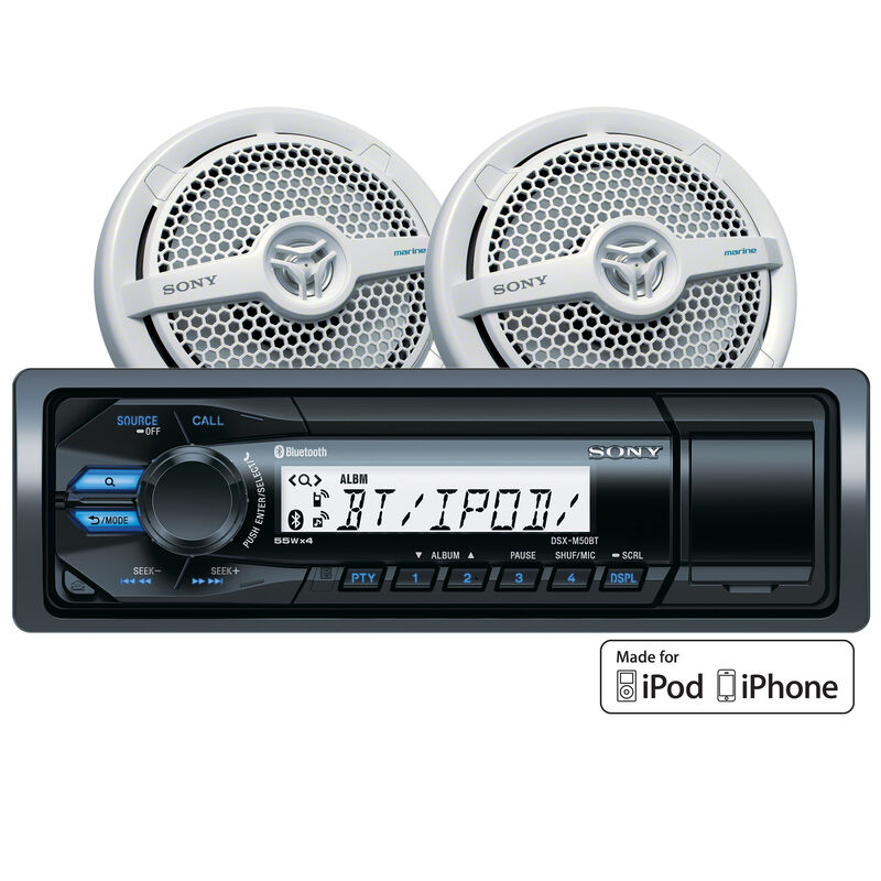 Sony DSXM50BT Bluetooth Marine Stereo Package With 6.5" Speakers image number 1