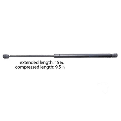 Black Powder-Coated Gas Lift Springs - 15"L extended, withstands 40 lbs.