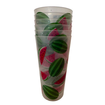 Phantom Chef 32oz 6-piece Plastic Drinking Cups - Melon 