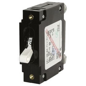 Blue Sea Circuit Breaker C-Series Toggle Switch, Single Pole, 100A, White
