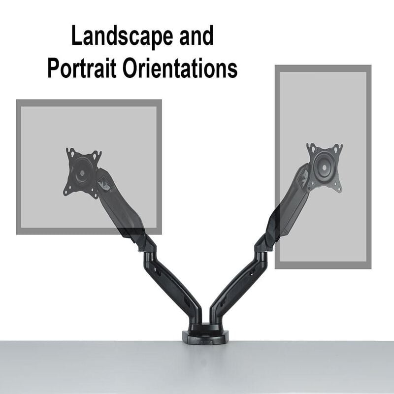 Mount 17&quot;-27&quot; Gas Spring Desk Dual Monitor- Double Arm  image number 2