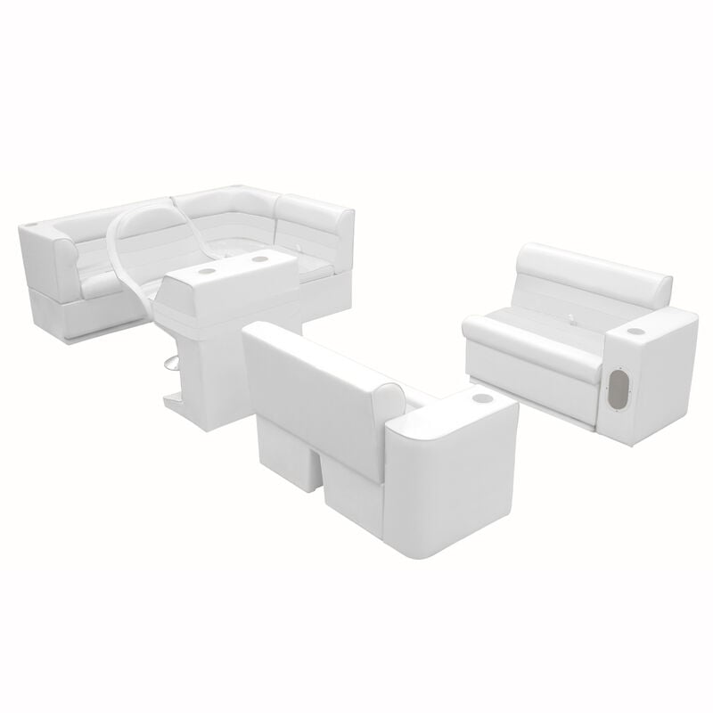 Deluxe Pontoon Furniture with Toe Kick Base, Group 1 Package, White image number 1