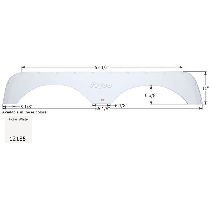 Icon Technologies Fender Skirt, Tandem, Jayco, FS2185, Polar White image number 2