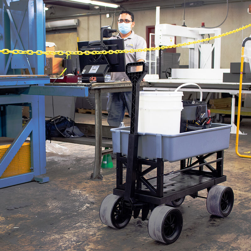 Mighty Max Cart Collapsible Utility Dolly Cart, Silver Tub image number 10