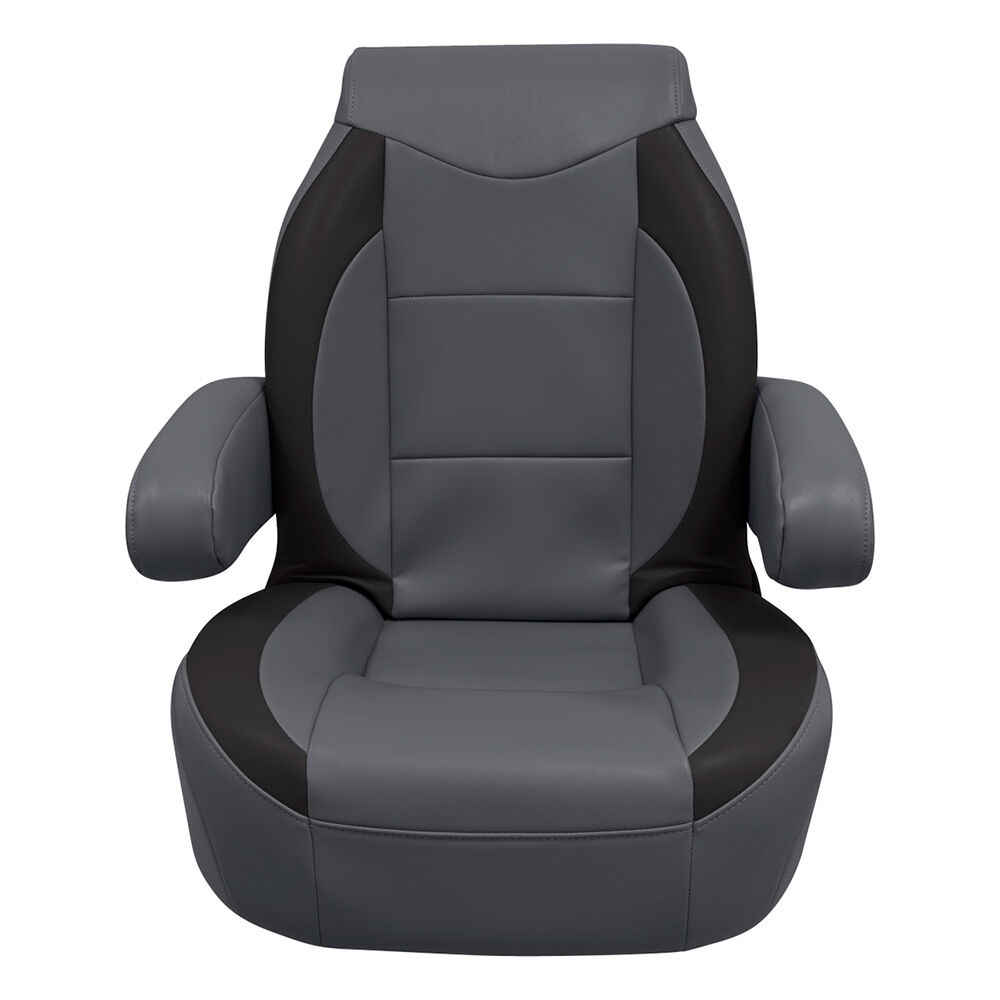 Wise High-Back Pontoon Reclining Helm Seat w/ Flip-Up Arms