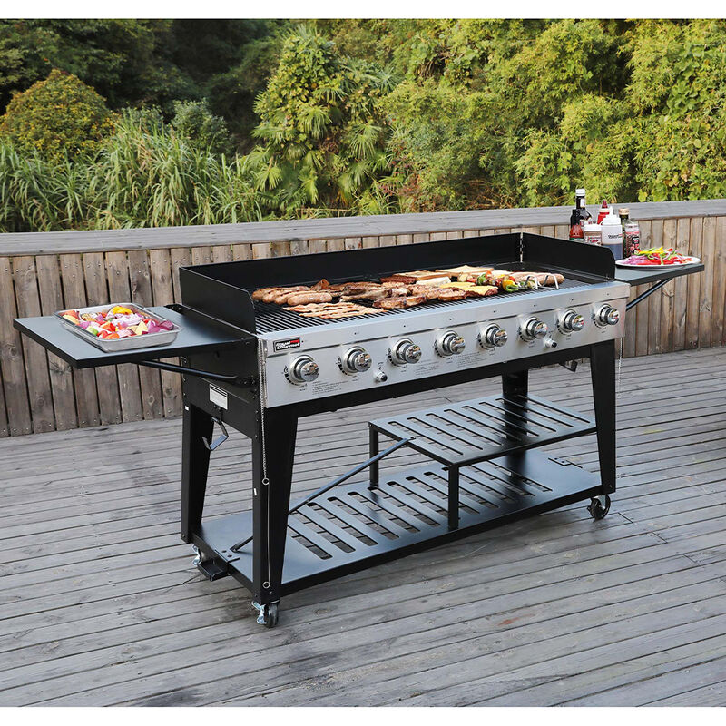 Royal Gourmet GB Series 8-Burner Gas Grill, Black/Stainless image number 12