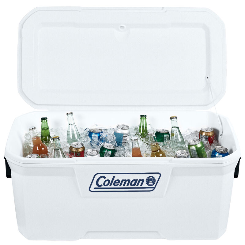 Coleman 316 Series 120-Quart Marine Hard Ice Chest Cooler, White image number 3
