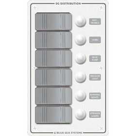 Blue Sea Water-Resistant Contura Circuit Breaker Panel, Model 8273