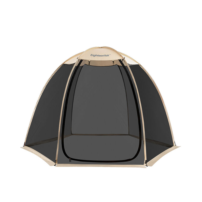 Eighteentek Pop-Up Screen House Tent, 10' x 10', Beige