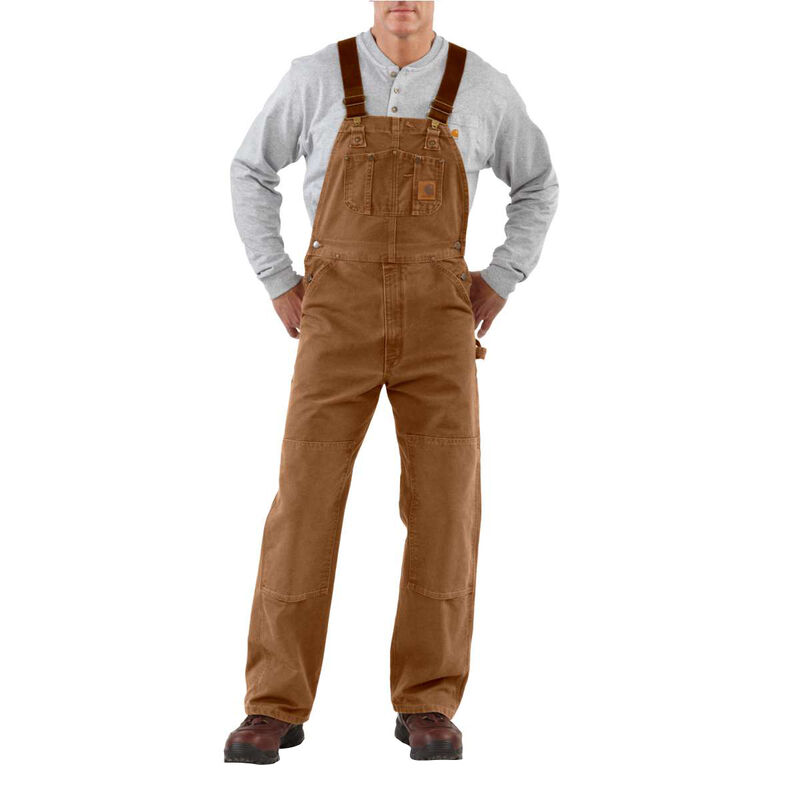Carhartt Men's Sandstone Unlined Bib Overall image number 3