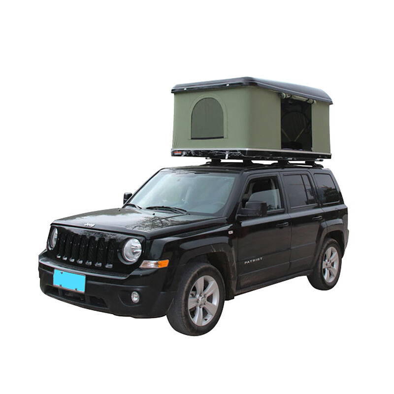Trustmade Hard Shell Rooftop Tent, Black Shell / Green Tent image number 1