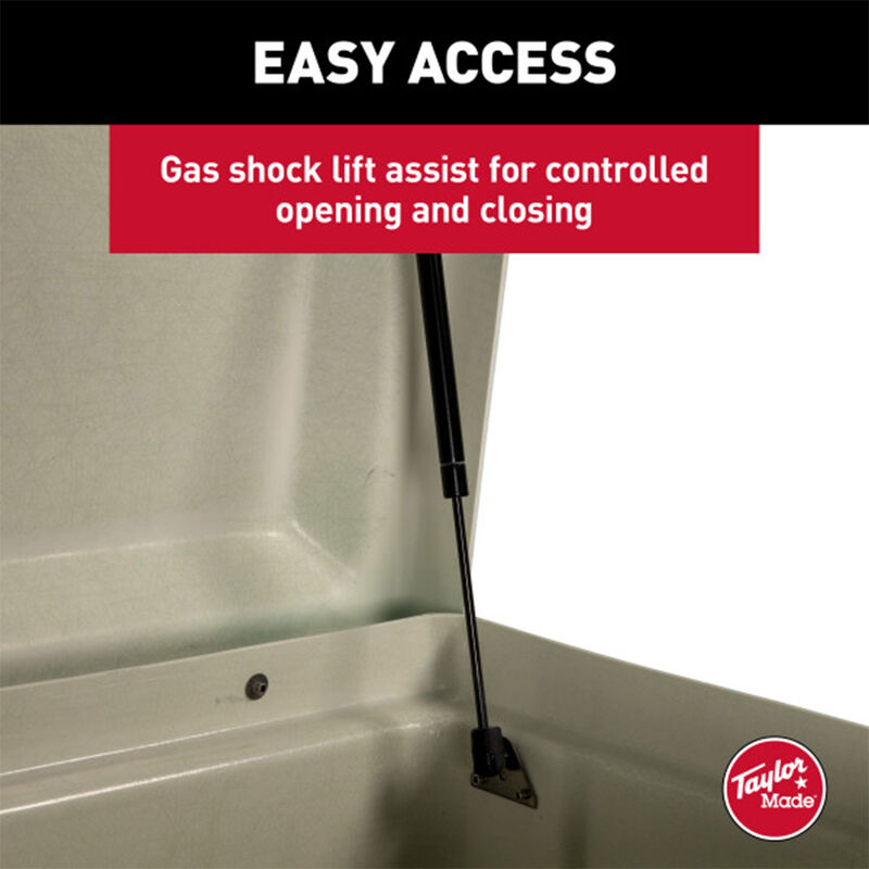 Taylor Made Stow N&rsquo; Go Standard Fiberglass Dock Box, Medium (24"H X 72"W X 23"D) image number 4