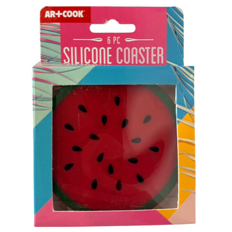 Art and Cook 6 Piece Silicone Coaster Set image number 3