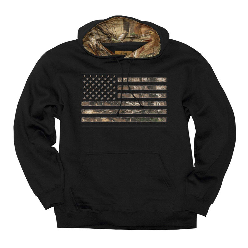Buck Wear Men's Camo Stars And Stripes Pullover Hoodie image number 1
