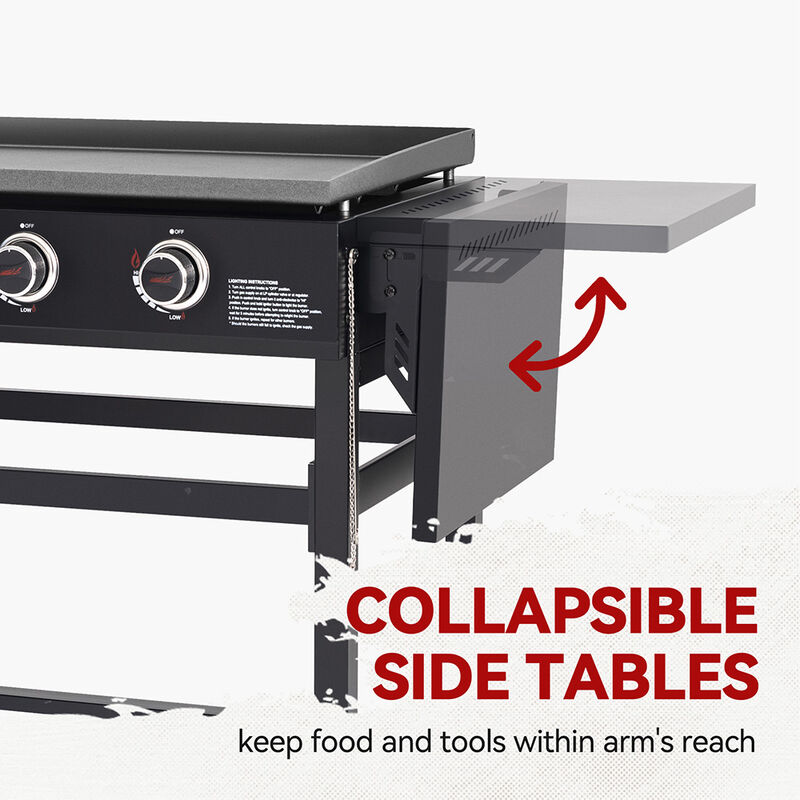 Royal Gourmet 36" 4-Burner Flat Top Gas Griddle with Cover image number 4