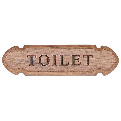 Whitecap Teak Toilet Name Plate
