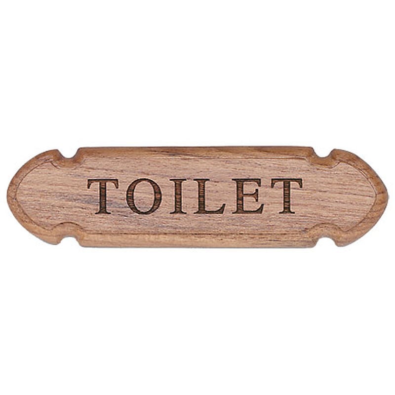 Whitecap Teak Toilet Name Plate image number 1
