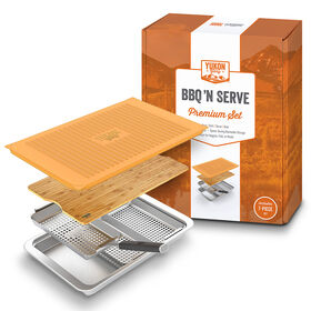 Yukon Glory BBQ 'N Serve Premium BBQ Basket Set